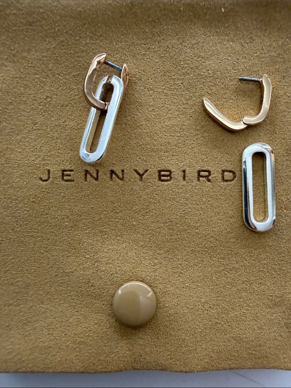 Jenny Bird Teeni 2-Tone Gold and Silver Link Drop Earrings